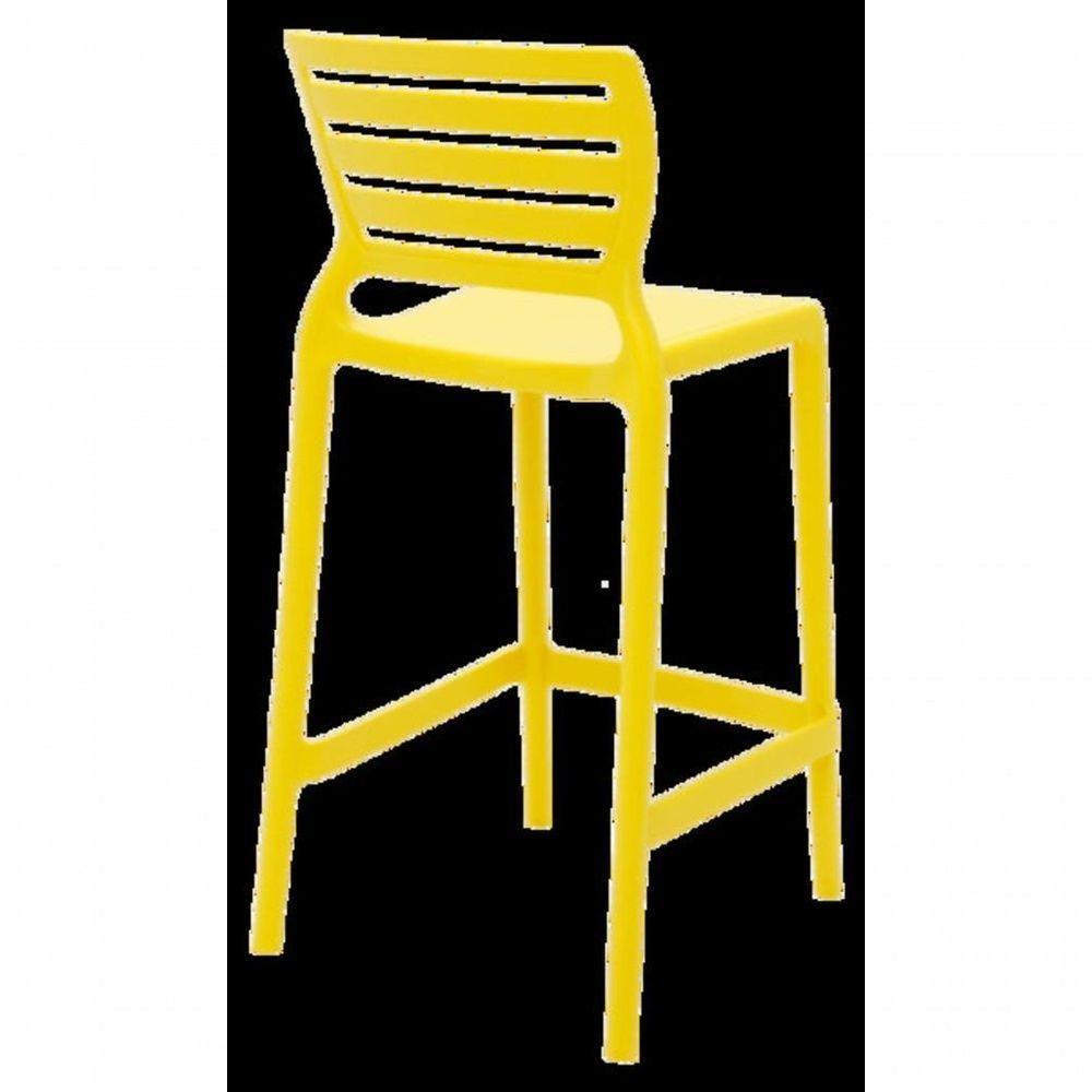 Cadeira Tramontina Sofia Alta Residência Em Fibra De Vidro Amarelo - 2