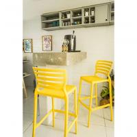 Cadeira Tramontina Sofia Alta Bar Em Fibra De Vidro Amarelo - 2