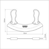 Mezzaluna Tramontina Polywood Aço Inox Cabo Vermelho - 3