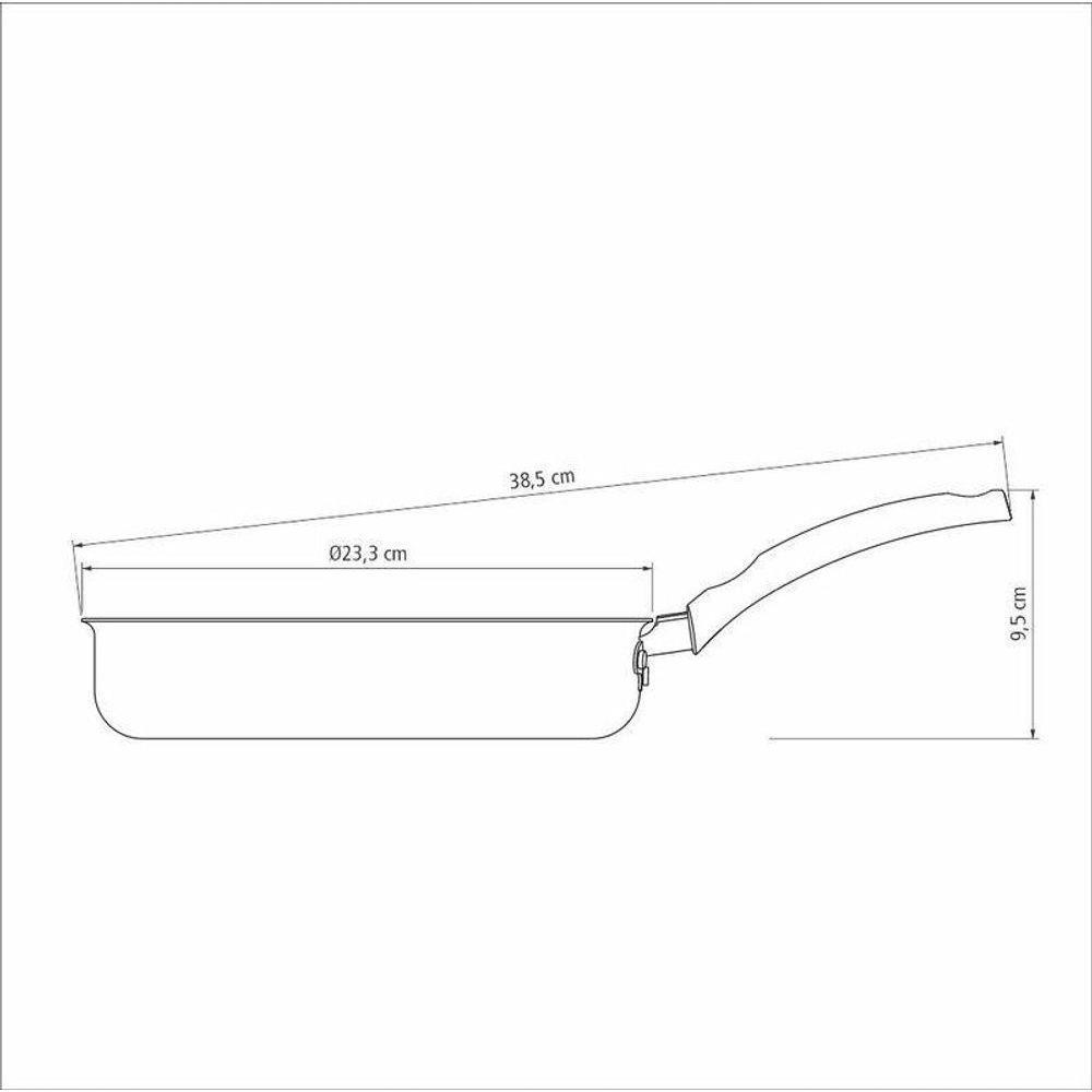 Frigideira Reta Tramontina Turim Alumínio Com Revestimento Antiaderente Cinza 22cm - 5