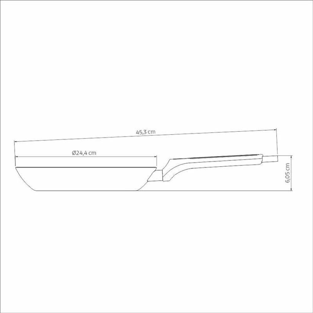 Frigideira Tramontina Milazzo Alumínio 24cm Com Revestimento Antiaderente Starflon Max Amêndoa - 6