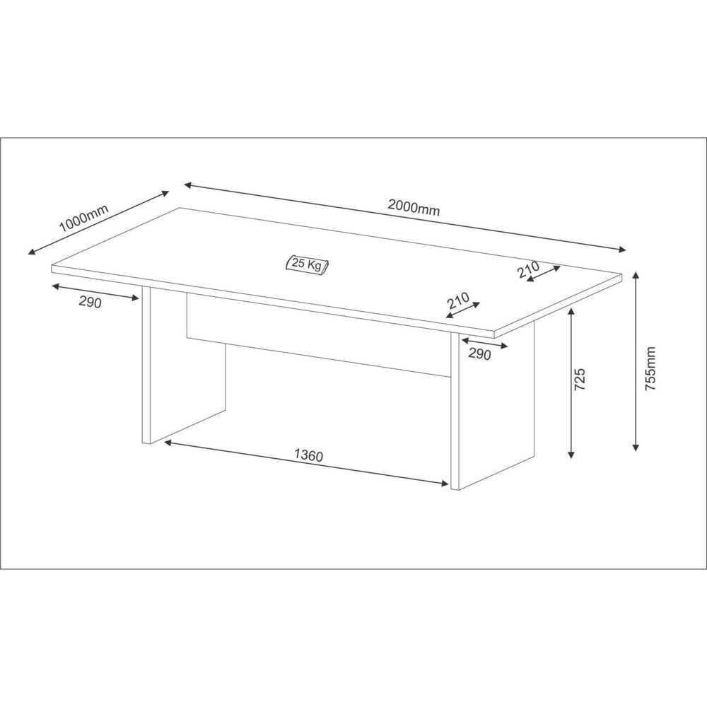 Mesa Escritório/Reunião Multimóveis Cr25027 Rustica - 4