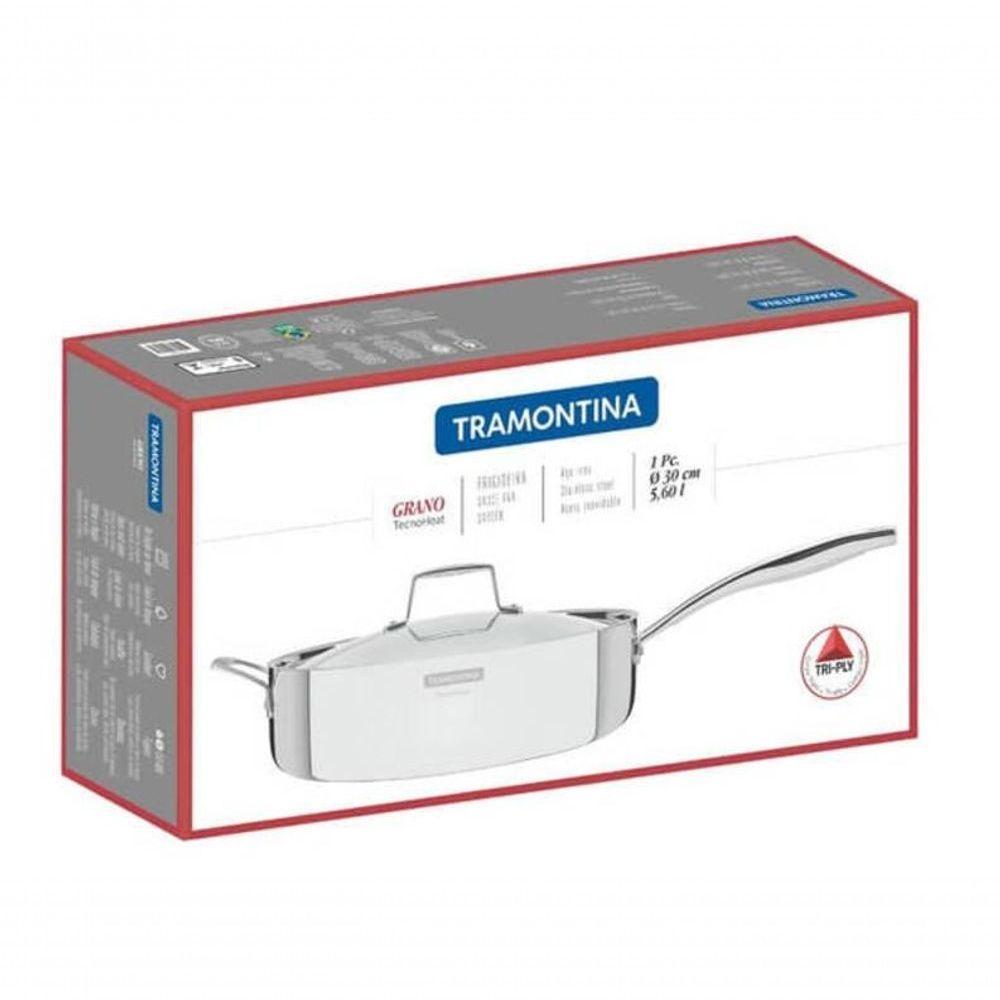 Frigideira Tramontina Grano Inox 30cm Com Corpo Triplo - 3