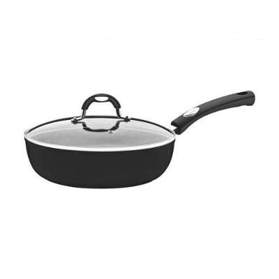 Frigideira Funda Tramontina Mônaco Induction Starflon Premium Preto Com Tampa 24cm