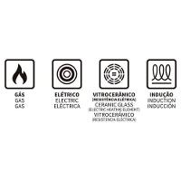 Frigideira Funda Tramontina Mônaco Induction Starflon Premium Preto Com Tampa 24cm - 5