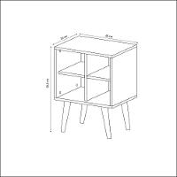 Mesa De Cabeceira/Apoio Cr35015 Natural/Off White