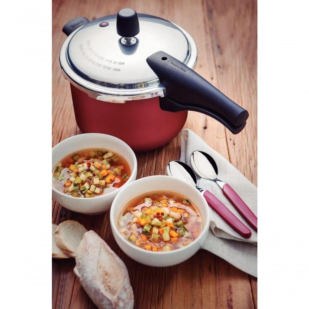 Panela Pressão Tramontina Vancouver Antiaderente 20cm 4,5l Vermelho - 2