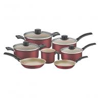 Jogo De Panelas Tramontina Turim Antiaderente 7 Peças Vermelho - 1