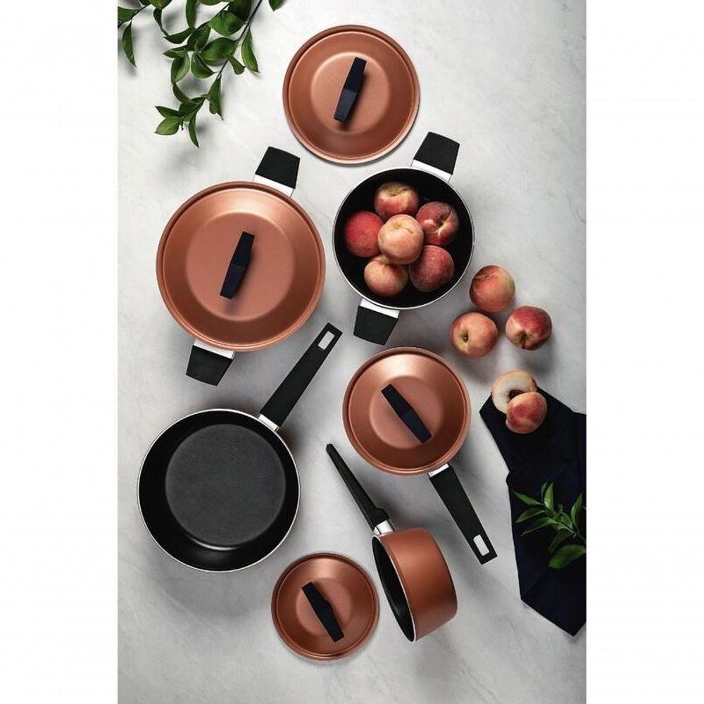 Jogo De Panelas Tramontina Spezia 5 Peças Em Alumínio Com Revestimento Antiaderente Coral - 2