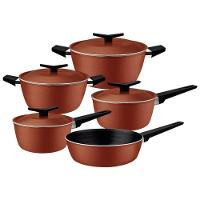 Jogo De Panelas Tramontina Spezia 5 Peças Em Alumínio Com Revestimento Antiaderente Coral - 1