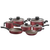 Jogo De Panelas Tramontina Paris Em Alumínio Com Revestimento Starflon Max Vermelho 7 Peças - 1
