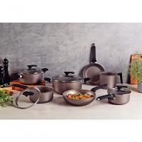 Jogo De Panelas Tramontina Milazzo Amêndoa Alumínio Com Revestimento Antiaderente Starflon Max 7 Peças - 2