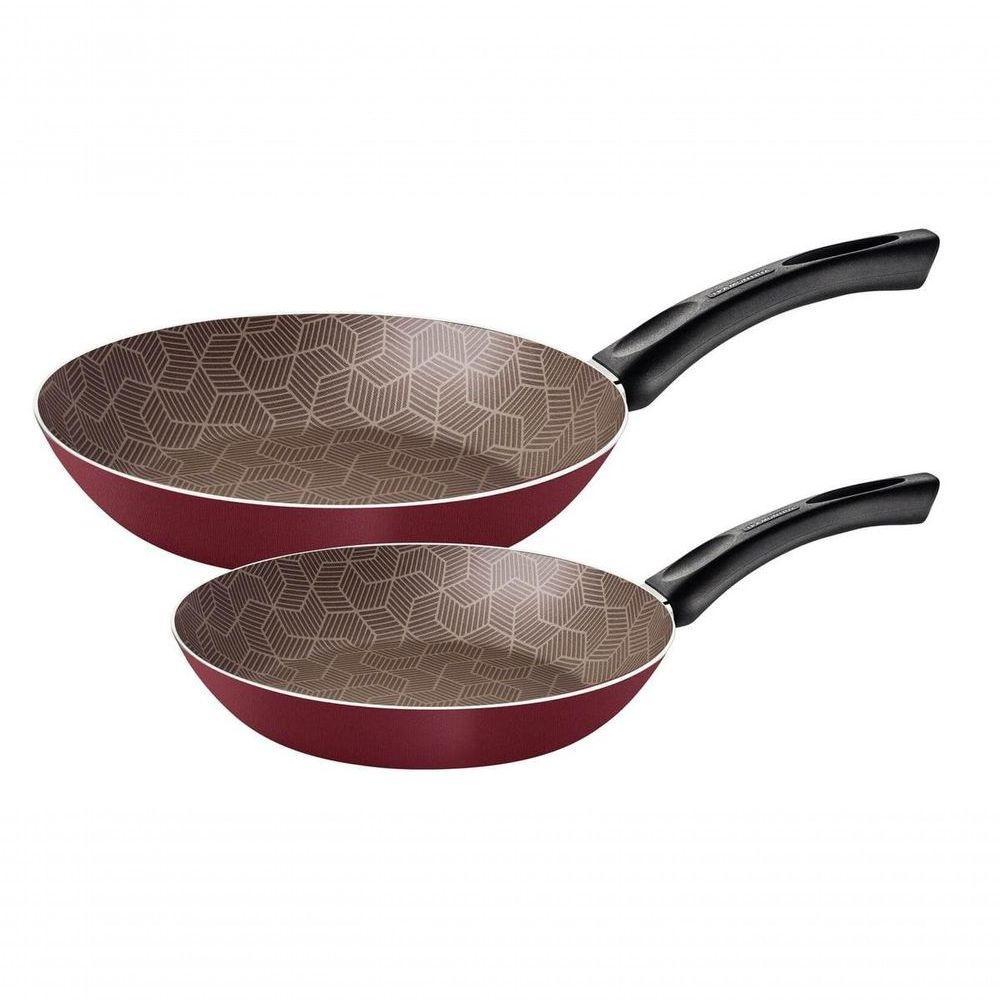 Jogo De Frigideiras Tramontina Paris Alumínio Vermelho 2 Peças - 1