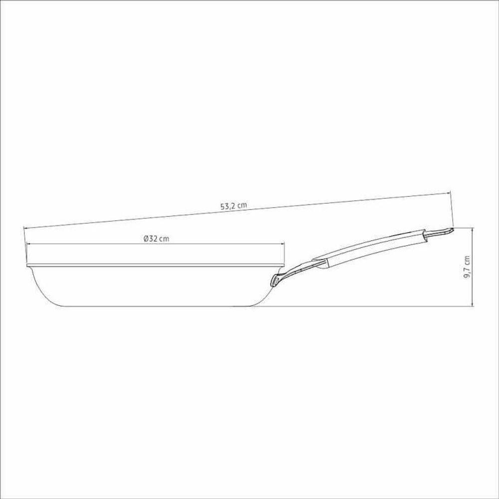 Frigideira Tramontina Romagna Aço Inox E Alumínio 30cm Com Revestimento Cerâmico Black Stone - 4