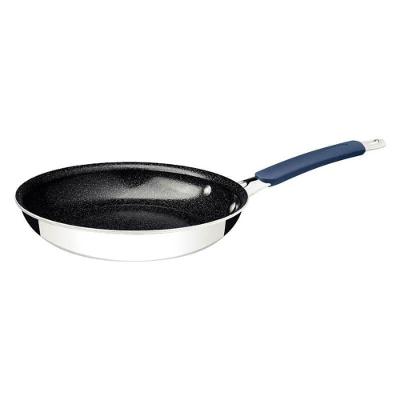 Frigideira Tramontina Romagna Aço Inox E Alumínio 30cm Com Revestimento Cerâmico Black Stone