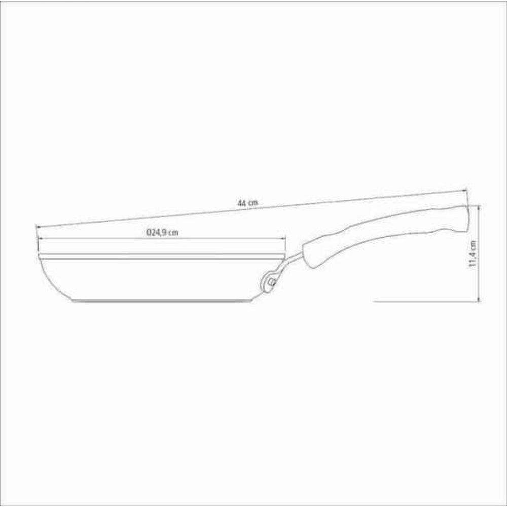Frigideira Tramontina Mônaco Induction Com Revestimento Interno E Externo Antiaderente Starflon Premium Preto 24cm - 5