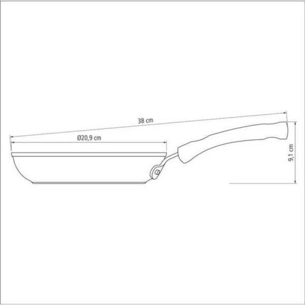 Frigideira Tramontina Mônaco Induction Com Revestimento Interno E Externo Antiaderente Starflon Premium Preto 20cm - 3