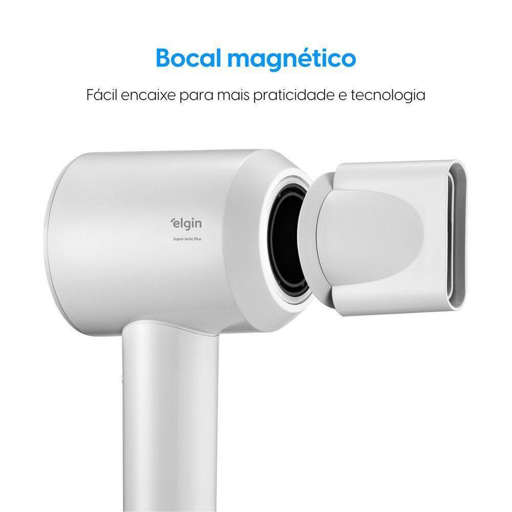 Secador De Cabelo Super Ionic 1700W Branco Motor BLDC 3 Temperaturas Jato Frio Com Difusor 110V - 4