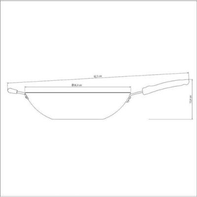 Wok Tramontina Loreto 36cm Antiaderente Com Cabo Vermelho