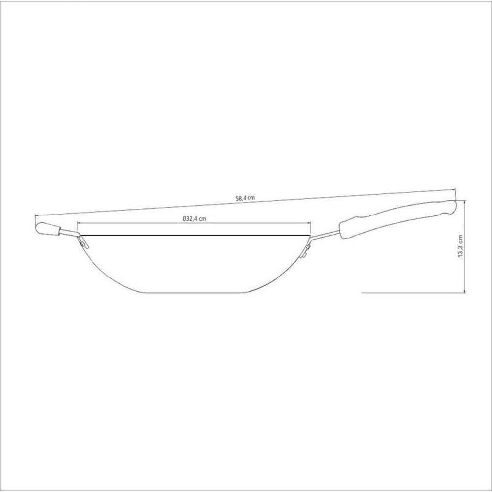 Wok Tramontina Loreto 32cm Antiaderente Com Cabo Grafite - 4