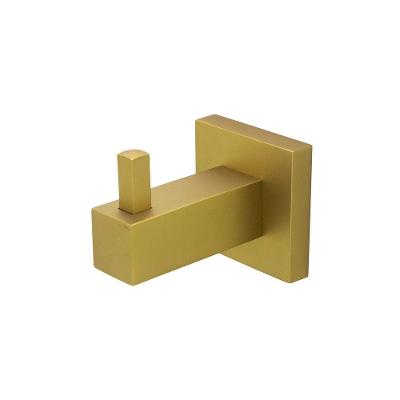 Porta Toalha Cabide Metal Para Banheiro Quadrado Gold Fosco