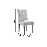 Cadeira Sala De Jantar Maldivas Kit 2 Un Naturalle/ano Capuccino - Rufato - 2