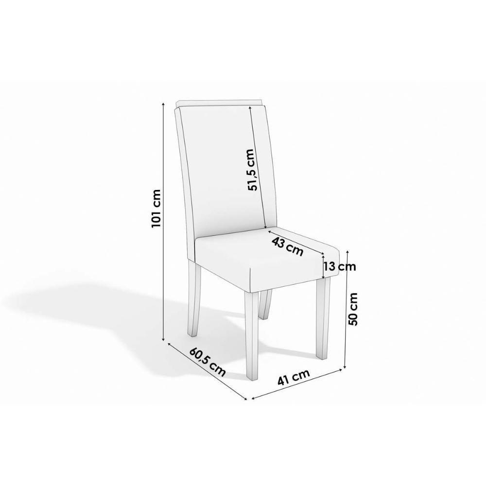 Cadeira Sala De Jantar íris 2cad142 Madeirado Kit 2 Un Canela/boucle Cinza - Kappesberg - 2