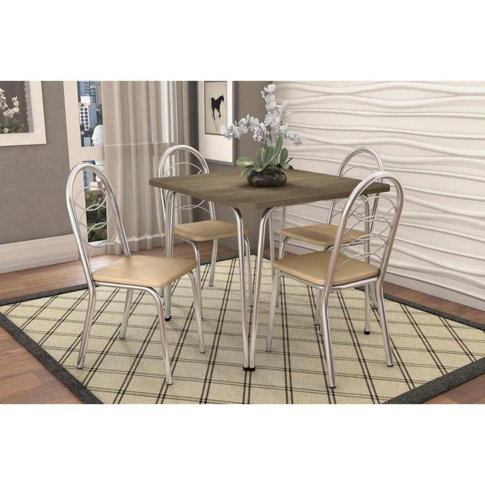 Cadeira Sala De Jantar Holanda 2c009cr Aço Kit 2 Un Cromado/boucle Cinza - Kappesberg - 7