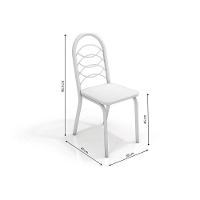 Cadeira Sala De Jantar Holanda 2c009cr Aço Kit 2 Un Cromado/boucle Cinza - Kappesberg - 3