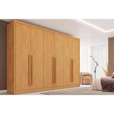 Guarda Roupa Casal Valencia Peroba 6 Portas de Bater 6 Gavetas Blush MDF Europa