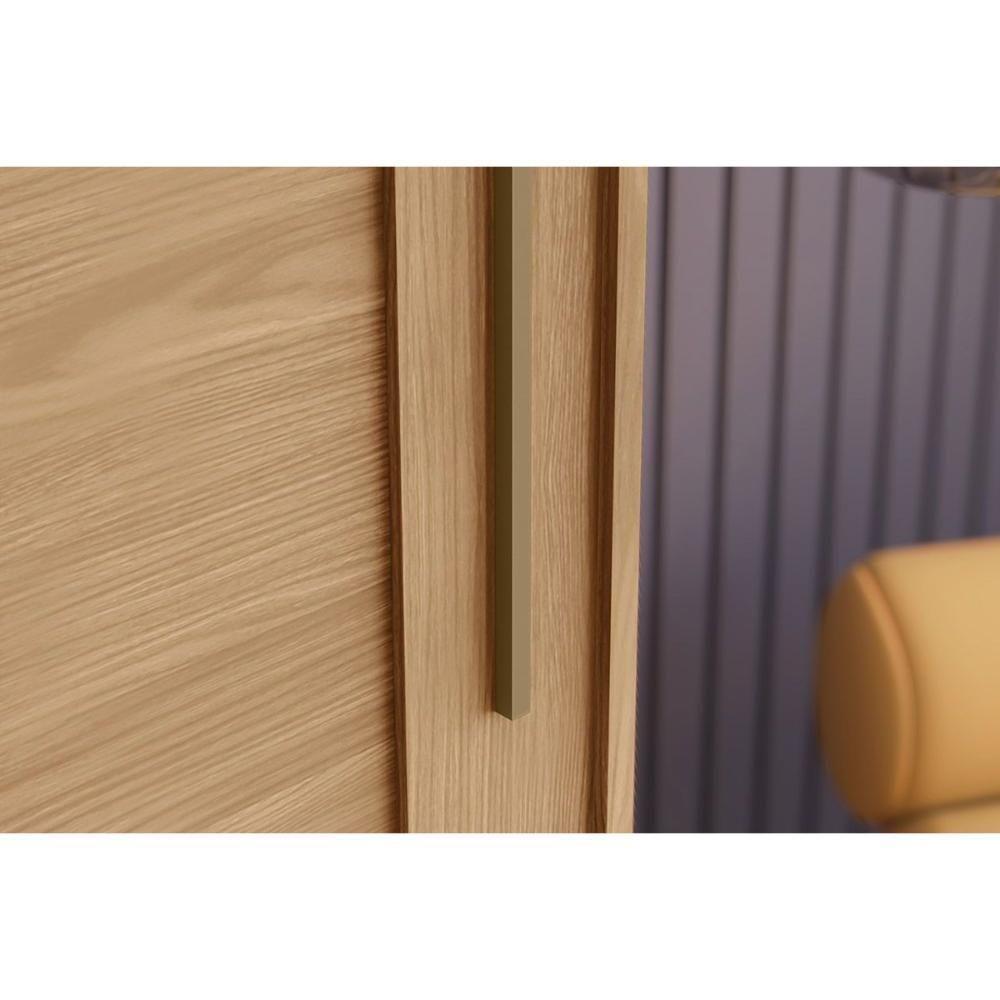 Guarda Roupas 2 Portas De Correr E 6 Gavetas C/ Pés Cayman Nature/off White - Henn - 4