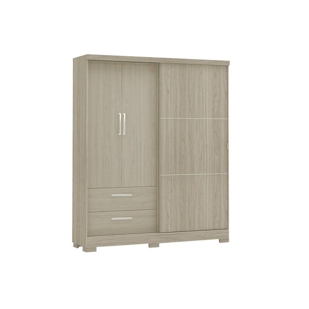 Guarda Roupa Casal 3 Portas (1 De Correr) E 2 Gavetas C533 Freijó - Kappesberg - 5