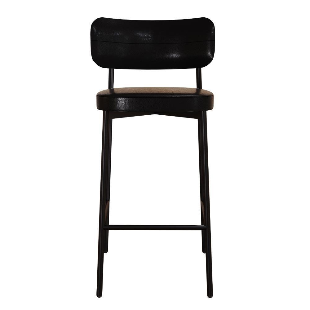 Banqueta Alloa Fixa Com 4 Pés 50 X 44,7 X 103,5 Mm Com 1 Un. Courino Preto - 4