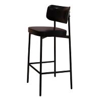 Banqueta Alloa Fixa Com 4 Pés 50 X 44,7 X 103,5 Mm Com 1 Un. Courino Preto - 1