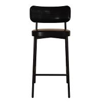 Banqueta Alloa Fixa Com 4 Pés 50 X 44,7 X 103,5 Mm Com 1 Un. Courino Preto