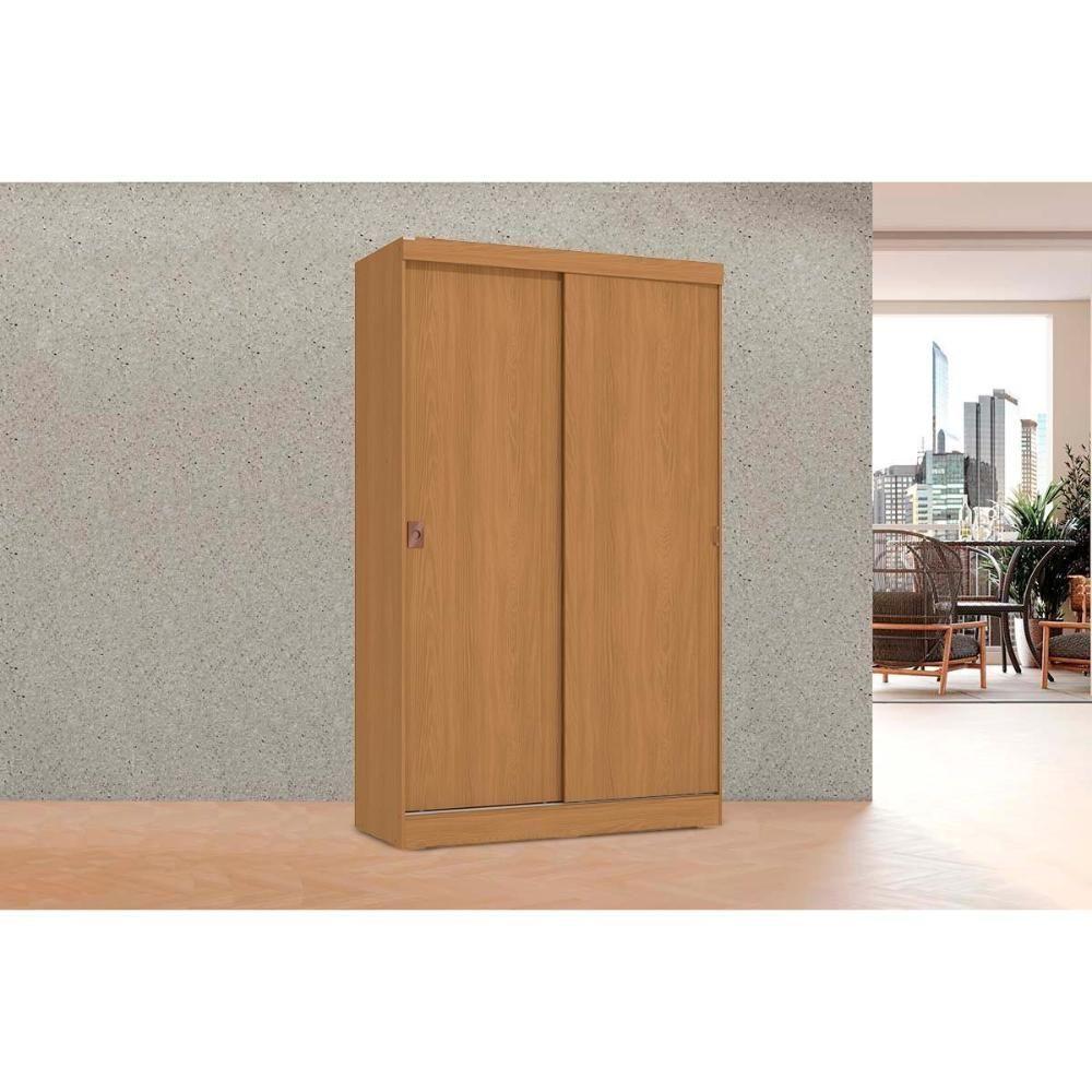 Guarda Roupa Solteiro 2 Portas De Correr E 2 Gavetas R588 Canela - Kappesberg - 1