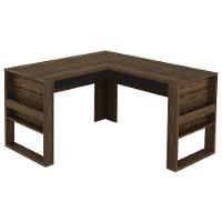 Mesa Escritório De Canto Multimóveis Cr25042 Nogal/Preto - 4