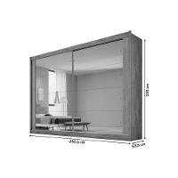 Guarda Roupa 2 Portas C/ Espelho E 4 Gavetas Creta Flex Peroba/peroba Ou Off White - Europa - 2