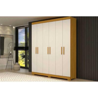 Guarda Roupa Casal 6 Portas E 2 Gavetas Lana Cinamomo/off White - Acp
