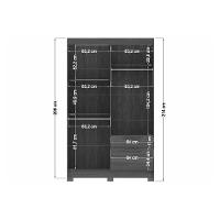 Guarda Roupa Solteiro 4 Portas (2 C/ Espelho) E 2 Gavetas C/ Pés Londrina 4.2 Jatoba/areia - Santos Andirá