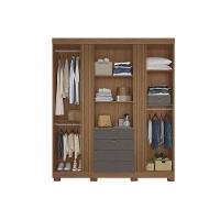 Guarda Roupa Casal 4 Portas E 4 Gavetas C/ Pés Aurora 4.4 Jatoba/areia - Santos Andirá - 5