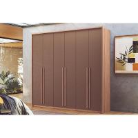 Guarda Roupa Casal 6 Portas E 4 Gavetas Genova Wood/terracota - Santos Andirá - 1