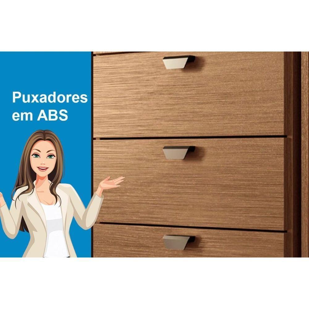 Guarda Roupa Casal 4 Portas E 4 Gavetas Aurora 4.4 Jatoba/areia - Santos Andirá - 4