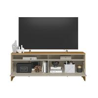 Rack Bancada P/ Tv Até 70 Pol Dubai C/ 2 Portas E 2 Nichos 160cm Tauari/off White Fosco - Linea Brasil - 3
