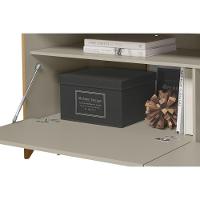 Rack Bancada P/ Tv Até 70 Pol Dubai C/ 2 Portas E 2 Nichos 160cm Tauari/off White Fosco - Linea Brasil