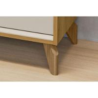 Rack Bancada P/ Tv Até 70 Pol Dubai C/ 2 Portas E 2 Nichos 160cm Tauari/off White Fosco - Linea Brasil - 5