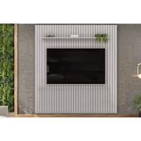 Painel Home P/ Tv Até 85 Pol Pratic Ripado C/ 1 Prateleira 275x240cm Bali - Dj Móveis - 1