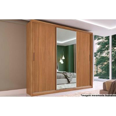 Guarda Roupa Casal Dalila 3 Portas de Correr 2 Gavetas Off White