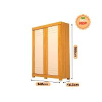 Guarda Roupa Solteiro 2 Portas E 2 Gavetas Ayla Flex Cinamomo/cinamomo Ou Off White - Acp - 2