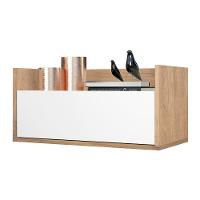 Mesa De Cabeceira 80 Cm Suspensa Rustic/branco - 1